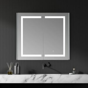 Altair 760036-LED-MC Bojano 36 Inch Rectangle Frameless Surface-Mount or Recessed LED Lighted Bathroom Medicine Cabinet