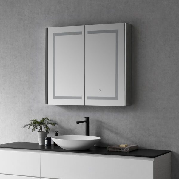 Altair 760036-LED-MC Bojano 36 Inch Rectangle Frameless Surface-Mount or Recessed LED Lighted Bathroom Medicine Cabinet