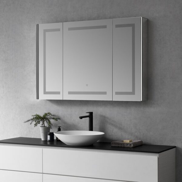 Altair 760048-LED-MC Bojano 48 Inch Rectangle Frameless Surface-Mount or Recessed LED Lighted Bathroom Medicine Cabinet