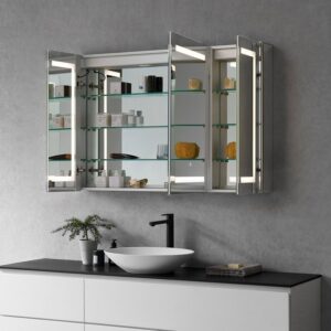 Altair 760048-LED-MC Bojano 48 Inch Rectangle Frameless Surface-Mount or Recessed LED Lighted Bathroom Medicine Cabinet