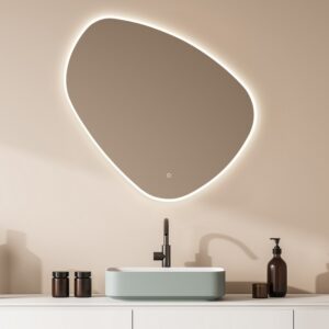 Altair 762047-LED-NF Rasso 47 1/4 Inch Novelty Frameless Modern Bathroom Vanity LED Lighted Wall Mirror