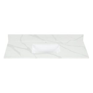 Altair 7848-CTP-CWQ Arbios 48 Inch Quartz Stone Vanity Top in Calacatta White