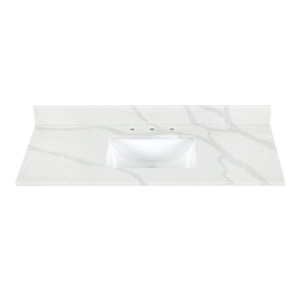 Altair 7848-CTP-CWQ Arbios 48 Inch Quartz Stone Vanity Top in Calacatta White