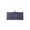 James Martin 801V47.3MGGCHB Milan 47.3 Inch Single Vanity Cabinet in Modern Grey Glossy with Charcoal Black Composite Top