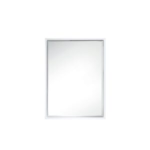 James Martin 803-M23.6-GW Milan 23.6 Inch Rectangular Cube Mirror in Glossy White