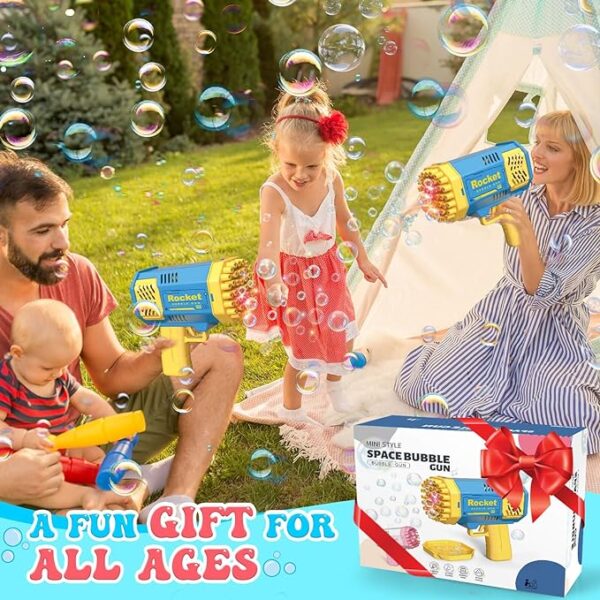 RetailHuntUSA Toys for 3-8 Year Old Boys Girls: 2 Pack Bubble Machine for Kids with Bubble Solution