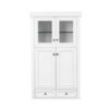 James Martin 825-H30-BW De Soto 32 Inch Double Tower Hutch in Bright White