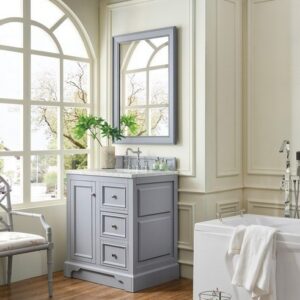 James Martin 825-V30-SL De Soto 31 Inch Single Vanity in Silver Gray