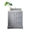 James Martin 825-V30-SL De Soto 31 Inch Single Vanity in Silver Gray