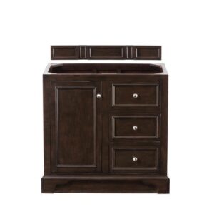 James Martin 825-V36-BNM-3CSP De Soto 37 Inch Single Vanity in Burnished Mahogany with 3 cm Charcoal Soapstone Quartz Top with Sink