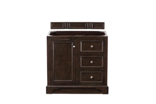 James Martin 825-V36-BNM-3EJP De Soto 37 Inch Single Vanity in Burnished Mahogany with 3 cm Eternal Jasmine Pearl Quartz Top with Sink