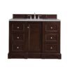 James Martin 825-V48-BNM-3ESR De Soto 48 Inch Single Vanity in Burnished Mahogany with 3 CM Eternal Serena Quartz Top