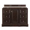 James Martin 825-V48-BNM-3GEX De Soto 49 Inch Single Vanity in Burnished Mahogany with 3 cm Grey Expo Quartz Top with Sink