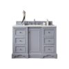 James Martin 825-V48-SL-3EJP De Soto 49 Inch Single Vanity in Silver Gray with 3 cm Eternal Jasmine Pearl Quartz Top with Sink