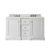 James Martin 825-V60D-BW-3ESR De Soto 60 Inch Double Vanity in Bright White with 3 CM Eternal Serena Quartz Top