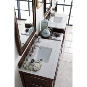 James Martin 825-V94-DU 96 1/2 Inch Free-Standing Double Sink Bathroom Vanity with 3 CM Top