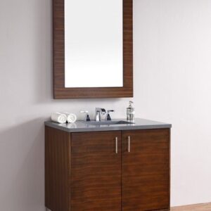 James Martin 850-V36-AWT-3CAR Metropolitan 36 Inch American Walnut Single Vanity with 3 cm Carrara Marble Top