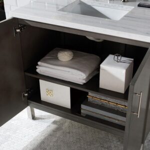 James Martin 850-V36-SOK Metropolitan 36 Inch Single Vanity in Silver Oak