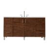 James Martin 850-V60S-AWT-3ESR Metropolitan 60 Inch Single Vanity in American Walnut with 3 CM Eternal Serena Quartz Top