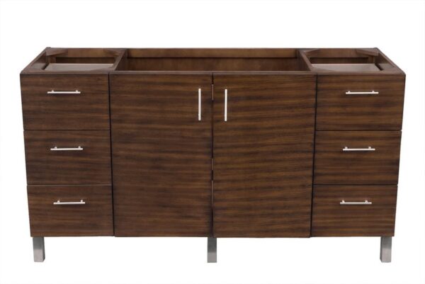 James Martin 850-V60S-AWT Metropolitan 60 Inch Single Vanity in American Walnut