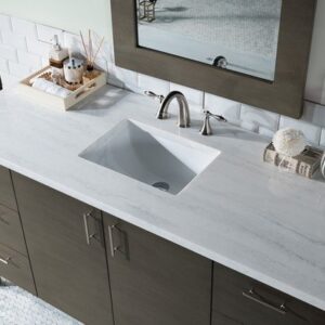 James Martin 850-V60S-SOK-3GEX Metropolitan 60 Inch Single Vanity in Silver Oak with 3 cm Grey Expo Quartz Top with Sink