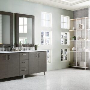 James Martin 850-V72-SOK Metropolitan 72 Inch Double Vanity in Silver Oak