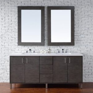 James Martin 850-V72-SOK Metropolitan 72 Inch Double Vanity in Silver Oak