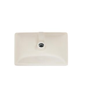 Altair 9001-BAS-WH Pireas 20 1/4 Inch Rectangular Ceramic Undermount Bathroom Sink - White