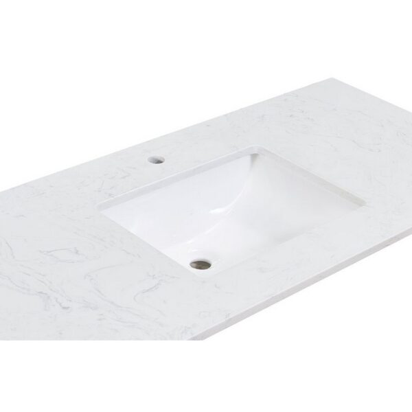 Altair 9001-BAS-WH Pireas 20 1/4 Inch Rectangular Ceramic Undermount Bathroom Sink - White