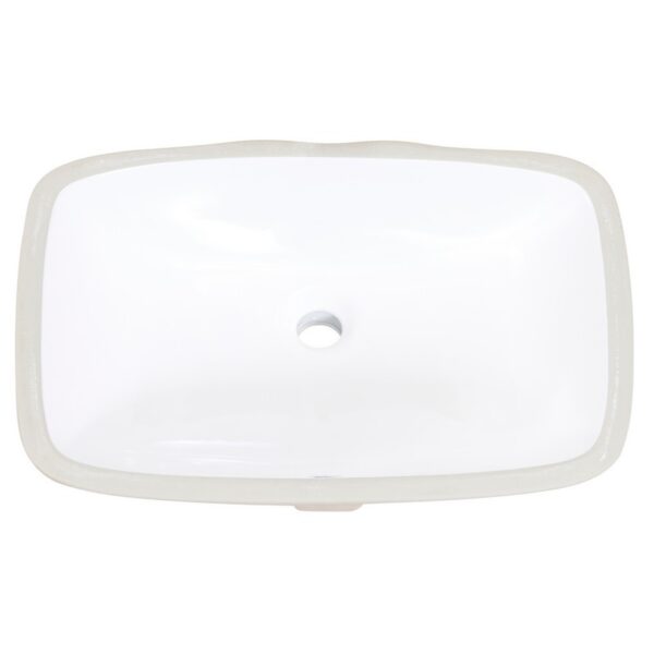 Altair 9002-BAS-WH Aegean 20 7/8 Inch Rectangular Ceramic Undermount Bathroom Sink - White