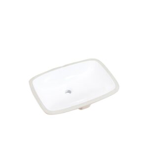 Altair 9002-BAS-WH Aegean 20 7/8 Inch Rectangular Ceramic Undermount Bathroom Sink - White