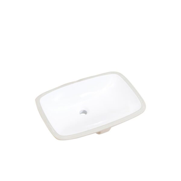 Altair 9002-BAS-WH Aegean 20 7/8 Inch Rectangular Ceramic Undermount Bathroom Sink - White