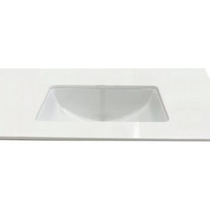 Altair 9002-BAS-WH Aegean 20 7/8 Inch Rectangular Ceramic Undermount Bathroom Sink - White