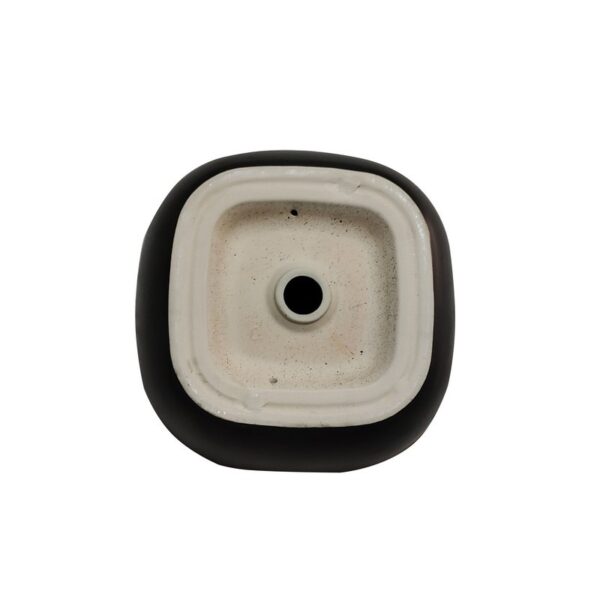 Altair 9005-BAS-BL Zion 16 3/4 Inch Square Ceramic Undermount Bathroom Sink - Black