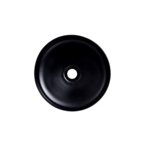 Altair 9010-BAS-BL Sabine 14 1/4 Inch Round Ceramic Vessel Bathroom Sink - Black