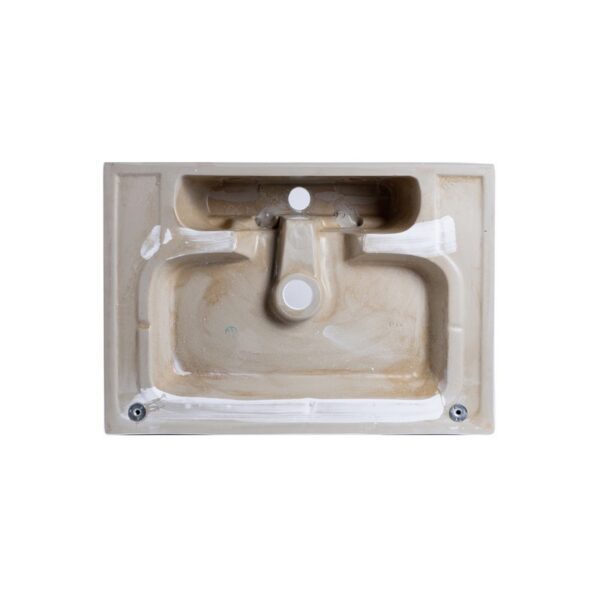 Altair 9011-BAS-WH Fremont 23 5/8 Inch Rectangle Ceramic Vessel Bathroom Sink with Overflow - White