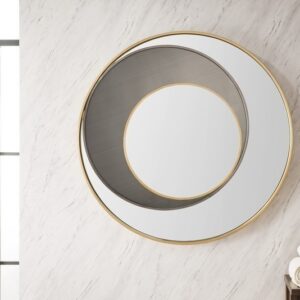 James Martin 903-M35.4-RG-OX Cosmos 36 Inch Mirror in Radiant Gold and Onyx