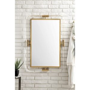 James Martin 994-M30-PG-LU South Beach 30 Inch Mirror in Polished Gold and Lucite