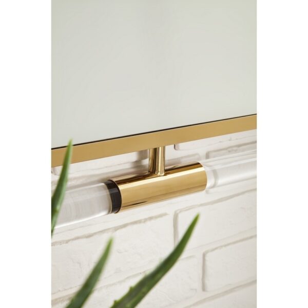 James Martin 994-M30-PG-LU South Beach 30 Inch Mirror in Polished Gold and Lucite