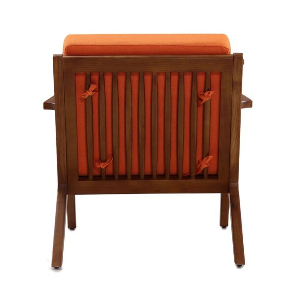 Manhattan Comfort Martelle Orange and Amber Twill Weave Accent Chair