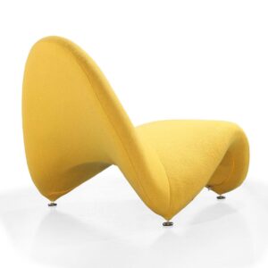 Manhattan Comfort MoMa Yellow Wool Blend Accent Chair