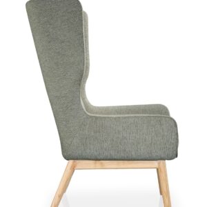 Manhattan Comfort Sampson Graphite and Natural Twill Accent Chair