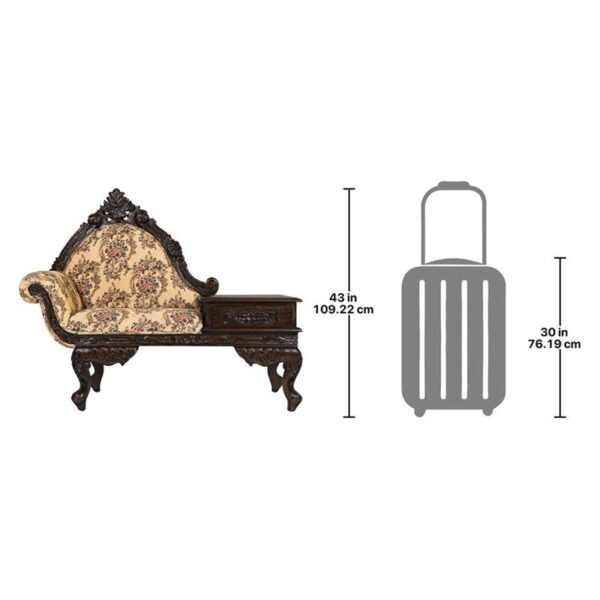 Design Toscano AF1251 54 Inch Victorian Style Gossip Bench