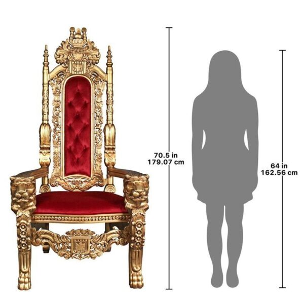 Design Toscano AF1282 36 Inch Golden Lord Raffles Throne