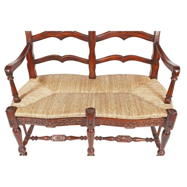 Design Toscano AF1287 44 Inch Provincial French Ladderback Settee