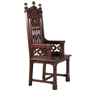 Design Toscano AF1422 25 Inch Gothic Tracery Cathedral Chair