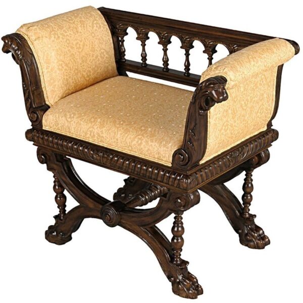 Design Toscano AF1559 33 Inch Double Griffon Colonnade Bench