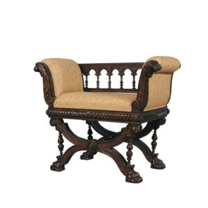 Design Toscano AF1559 33 Inch Double Griffon Colonnade Bench