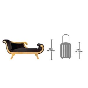 Design Toscano AF1602 75 Inch Cleopatra Neoclassical Chaise Sofa