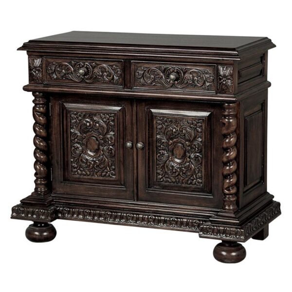 Design Toscano AF2581 36 Inch Acadia Barley Twist Gothic Buffet